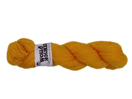 Wolloholiker Glitzer *Salty Orange*, Wolle kaufen Bremerhaven, handgefärbte Wolle