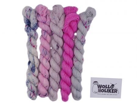 Wolloholiker Minis *Rosa Wolke* - Handgefärbte Wolle aus Bremerhaven
