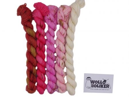 Wolloholiker Minis *Rosenholz* - Handgefärbte Wolle aus Bremerhaven.