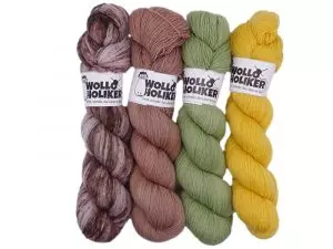 Wolloholiker Basic/SE Garnset *Waldspaziergang* - Handgefärbte Wolle aus Bremerhaven.