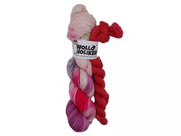 Wolloholiker Ahoi Sockenset *Flamingo* - Handgefärbte Wolle aus Bremerhaven.