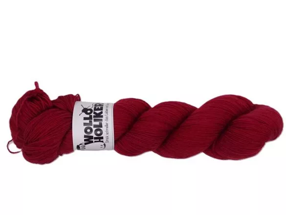 Handgefärbte Wolle - Wolloholiker Basic *Schwedenrot* - Handgefärbte Wolle aus Bremerhaven.
